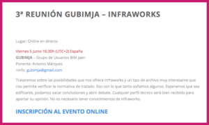 3ª REUNIÓN GUBIMJA – INFRAWORKS