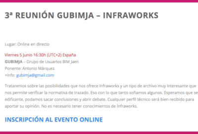 3ª REUNIÓN GUBIMJA – INFRAWORKS