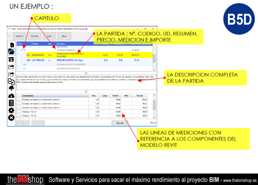 B5D Presupuestos en BIM ©REVIT